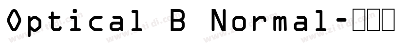 Optical B Normal字体转换